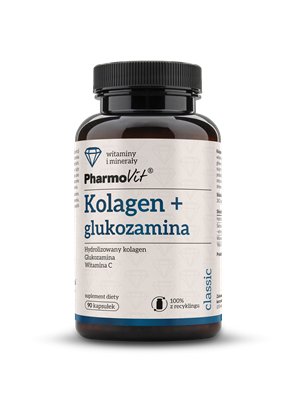 KOLAGEN + GLUKOZAMINA Suplement diety, 90 kaps. - PHARMOVIT (CLASSIC) Inna marka