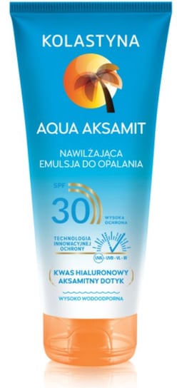 Kolastyna, Aqua Aksamit, emulsja do opalania, SPF 30, 200 ml Kolastyna