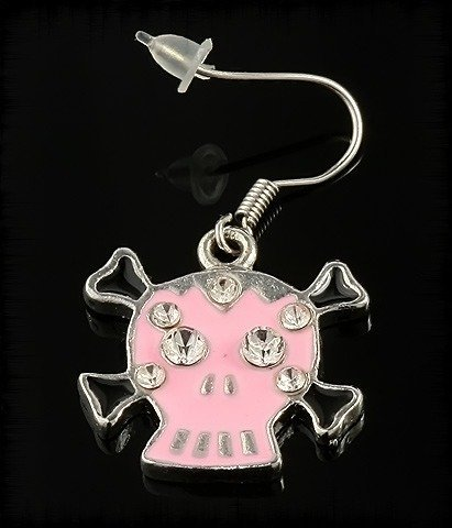 kolczy PINK SKULL Inna marka