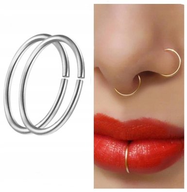 Kolczyk kółko do nosa Continuous Piercing 8mm Inna marka