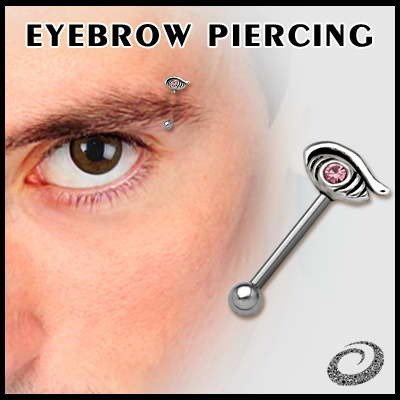 Kolczyk Piercing Do Brwi Oko Kolor Oczka Crystal [Ebp-5]-Dł. Pręta 10Mm Inna marka