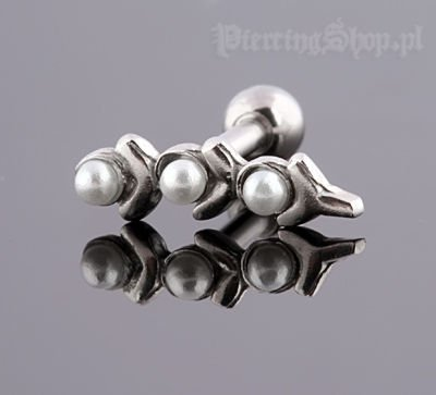kolczyk piercing do ucha UPPER EAR PEARLS [TIP-40]-dł. pręta 6mm Inna marka