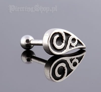 kolczyk piercing do ucha UPPER EAR TRIBAL [TIP-44]-dł. pręta 6mm Inna marka
