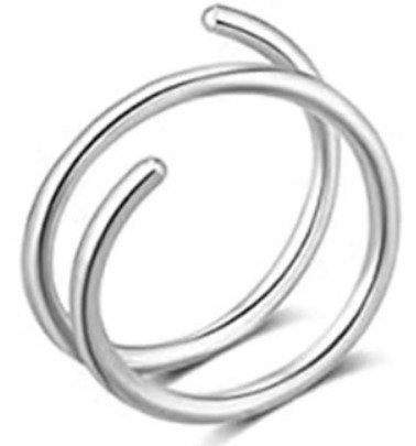 Kolczyk Podwójne kółko do nosa Piercing EMIGMAT