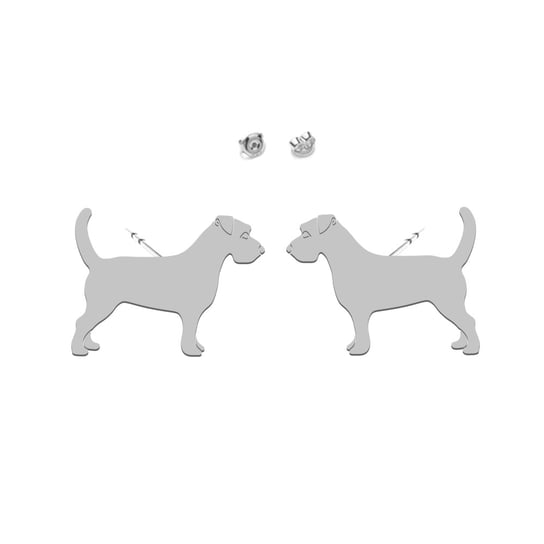 Kolczyki Jack Russell Terrier srebro pozłacane - MEJK Jewellery Radziszewska