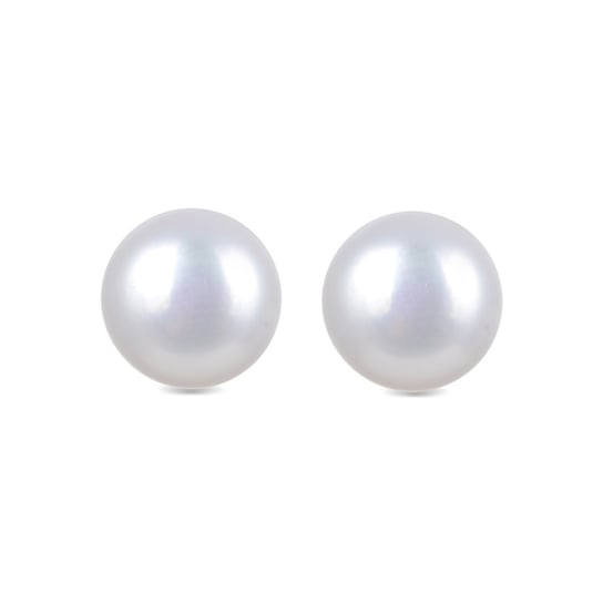 Kolczyki Luxenter Essential ze srebra próby 925 i białej perły z wykończeniem rodowanym Luxenter