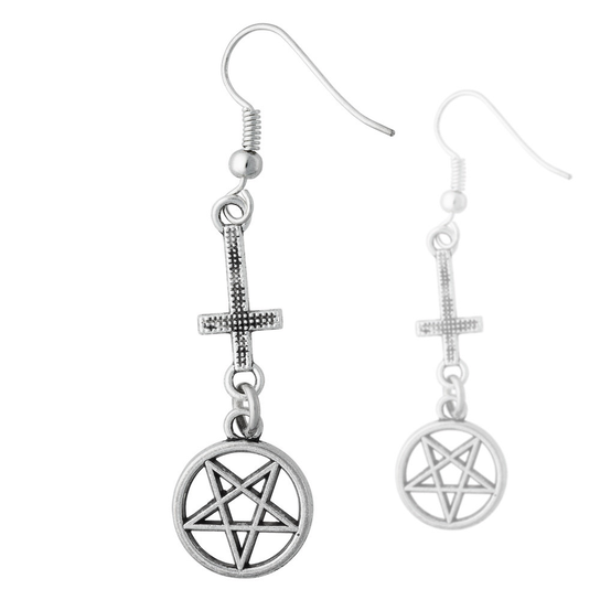 Kolczyki Pentagram/Cross Inna marka