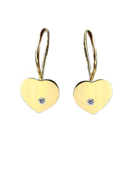Kolczyki Serce 0,6 Cm Cyrkonia Złoto Pr.333 (8K) Lucid Jewelry