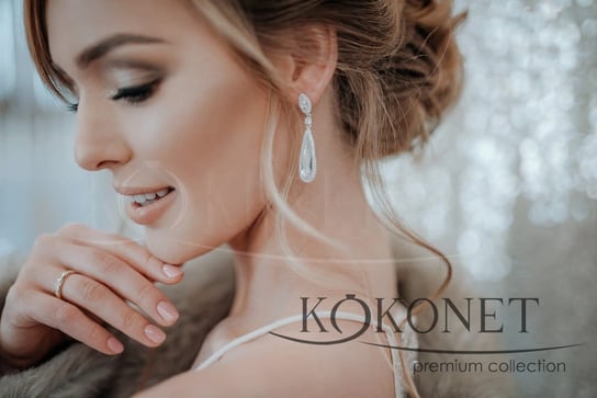 Kolczyki ślubne CALLA silver KOKONET