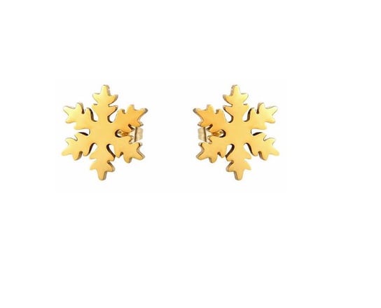 Kolczyki Śnieżynki Świąteczne Stal Chirurgiczna 9 mm /Modino Jewellery