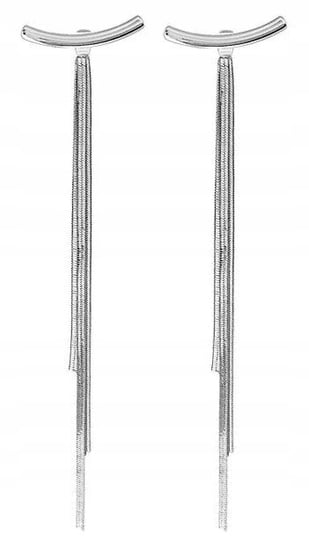 Kolczyki srebrne wiszące długie łańcuszek nitki Edibazzar