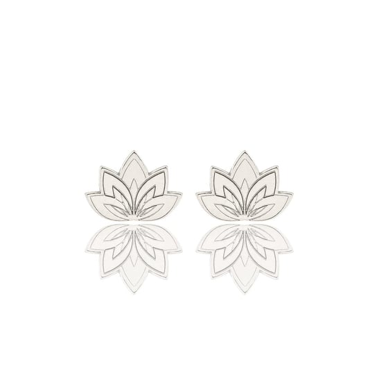 Kolczyki srebrne z kwiatami lotosu LUO