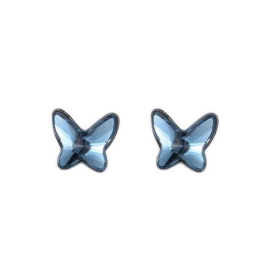 Kolczyki Srebrne Z Niebieskimi Kryształowymi Motylkami Inna marka