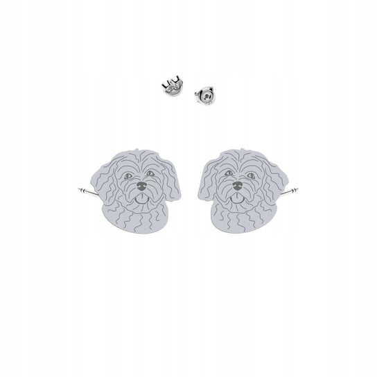 Kolczyki Srebrne z psem Maltipoo 925 Prezent Biżuteria DEDYKACJA GRATIS Mejk Jewellery