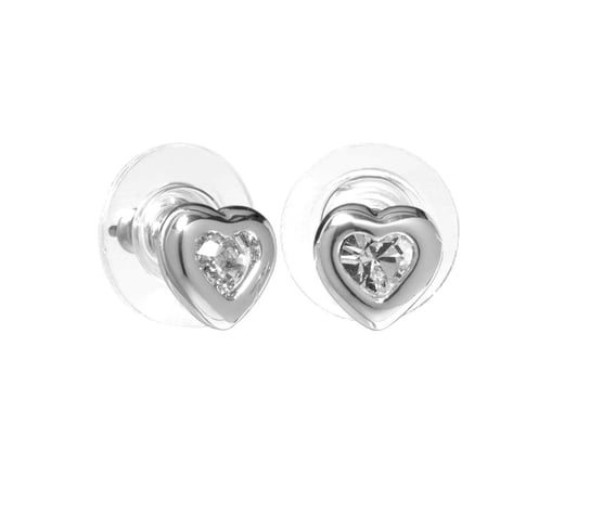 Kolczyki sztyfty serca z kryształem (P9805AG) Colibro