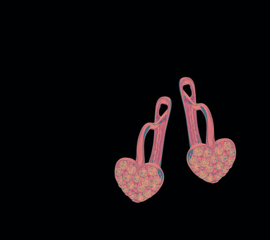 Kolczyki złote serce z cyrkoniami dla dziewczynki MZ T5-E-CK32-CZ próba 585 Sezam