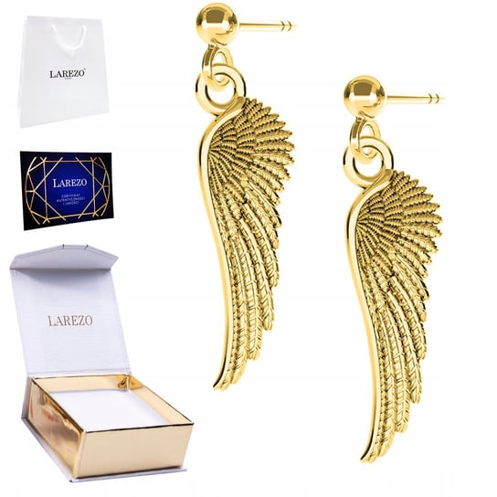 Kolczyki złote wiszące skrzydła Anioł 925 Inna marka
