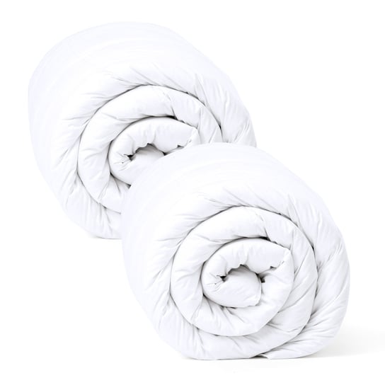 Kołdra zimowa 135x200 cm - Ciepła pikowana pościel do spania biała w zestawie: dwie kołdry Inna marka