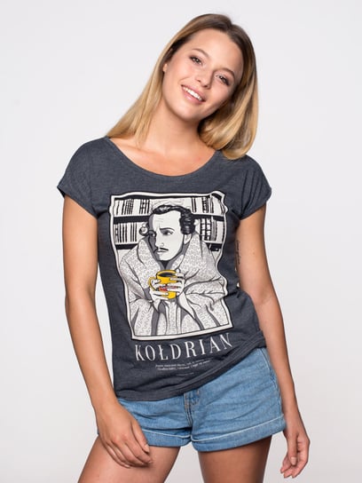 KOŁDRIAN / koszulka damska / grafitowa Nadwyraz.com