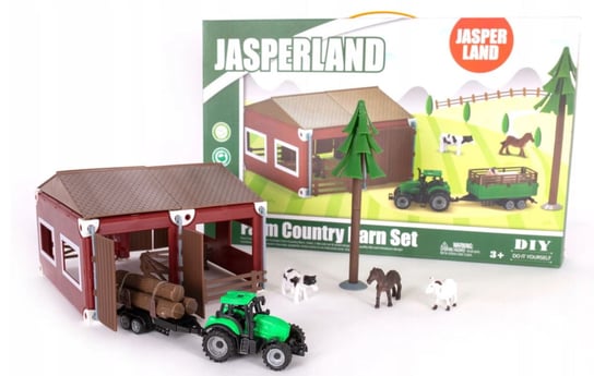 Kolekcja 7599 JASPERLAND farma  z traktorem, zwierzęta Joy4Kids