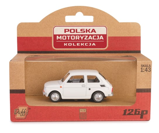 Kolekcja PRL FIAT 126P BIAŁY, SKALA 1:43 KOLEKCJA PRL