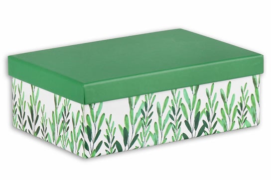 Kolekcja Ślubna, pudełko prezentowe, gałązki, zielono-białe Empik