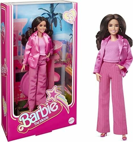 Kolekcjonerska Barbie Lalka Gloria Hpj98 W Trzyczęściowym Różowym Kombinezonie Barbie