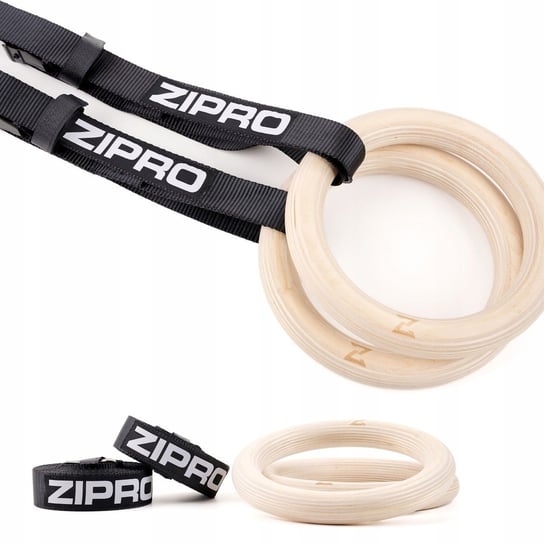 Kółka gimnastyczne Obręcze Koła Wooden Ring Drewniane Koło 2x Zipro Zipro