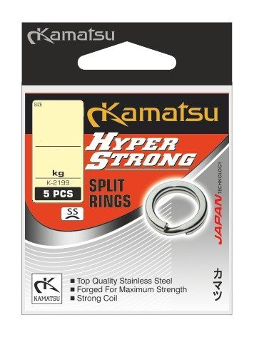 Kółka Łącznikowe Kamatsu HYPER STRONG SPLIT RING K-2199 6MM 43KG SREBRNE 580200060|580200060 Kamatsu