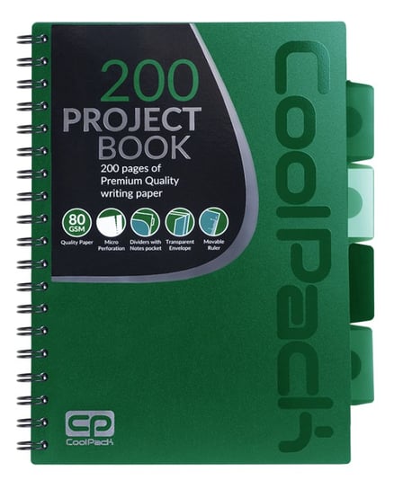 Kołobrulion w kratkę, CoolPack, B5, zielony CoolPack