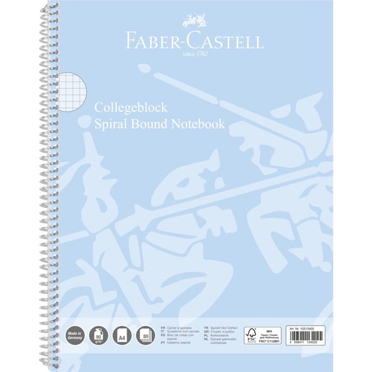 Kołonotatnik A4 Faber-Castell 80 K. W Kratkę Błekitny Faber-Castell