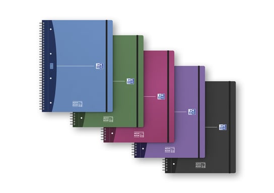 Kołonotatnik Oxford Movebook w kratkę, A4, mix kolorów Oxford