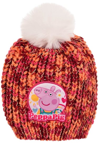 Kolorowa czapka na zimę dla dziewczynek Świnka Peppa rozmiar 52 cm Hasbro