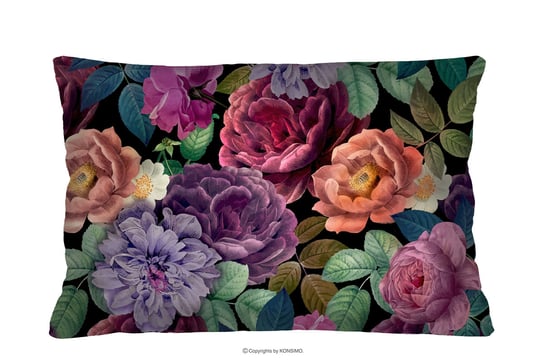 Kolorowa poduszka w kwiaty 60x40 HUNGA Konsimo