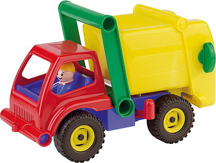 Kolorowa śmieciarka, pojazd, 30 cm Lena