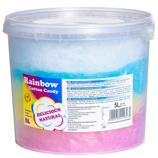 Kolorowa tęczowa wata cukrowa Rainbow Cotton Candy 5L Inna marka