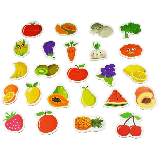 Kolorowa układanka puzzle dla dzieci owoce i warzywa KinderSafe