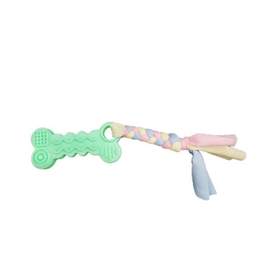 Kolorowa zabawka dla psa - gryzak ze sznurkiem, zielona HEDO
