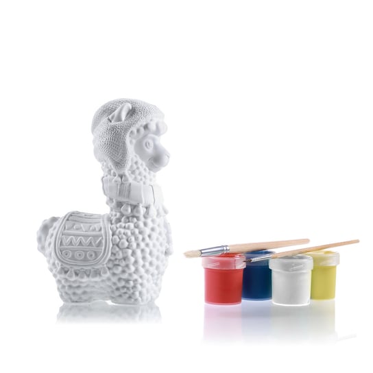 Kolorowanka 3D Lama Figurka gipsowa z farbami Candellana