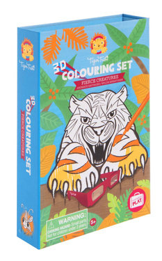 Kolorowanka 3D, SCI-FI FUN z okularami 3D Waleczne Stworzenia, Tiger Tribe Tiger Tribe
