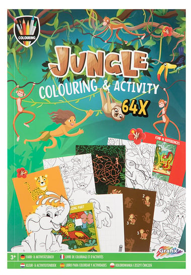Kolorowanka & Activity Book A4 Dżungla, 64 Strony Grafix