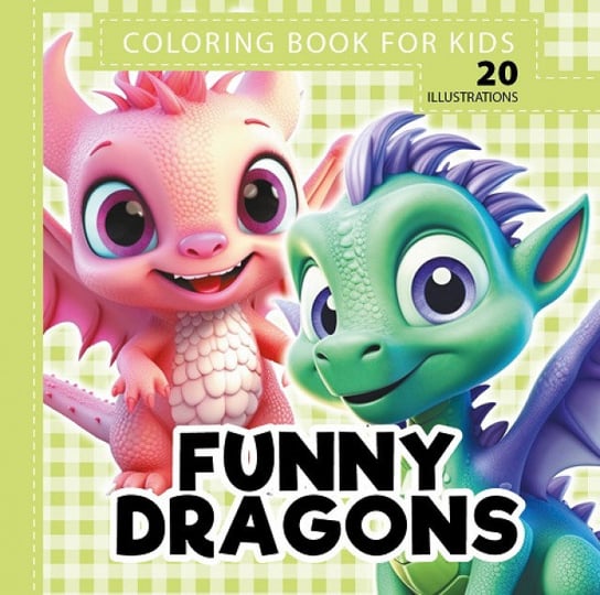 Kolorowanka Usztywniana Funny Dragons Śmieszne Smoki Zielony Fresh