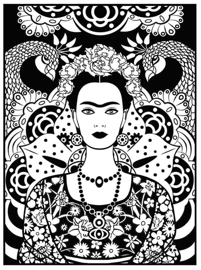 Kolorowanka Welwetowa 47x35 Frida Kahlo Painting Velvet