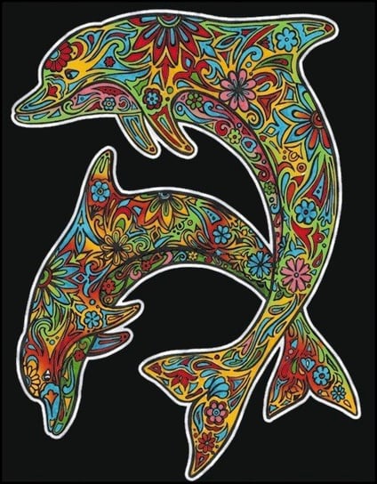 Kolorowanka welwetowa, delfiny Painting Velvet