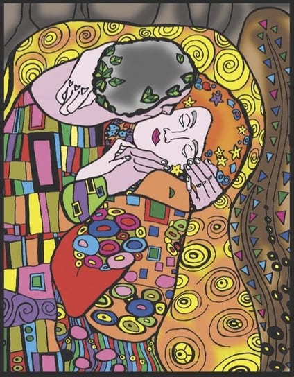 Kolorowanka welwetowa, Klimt pocałunek Painting Velvet