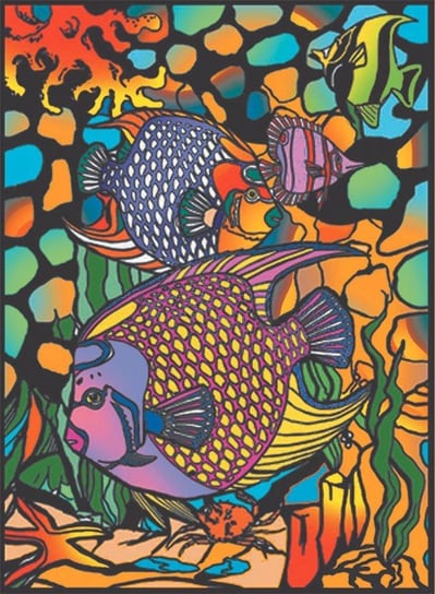Kolorowanka welwetowa, ryby Painting Velvet