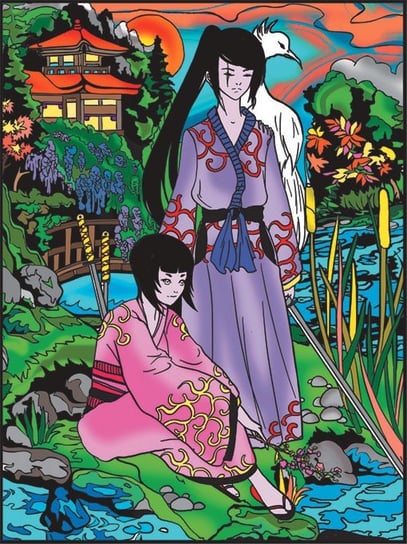 Kolorowanka welwetowa, samuraj Painting Velvet