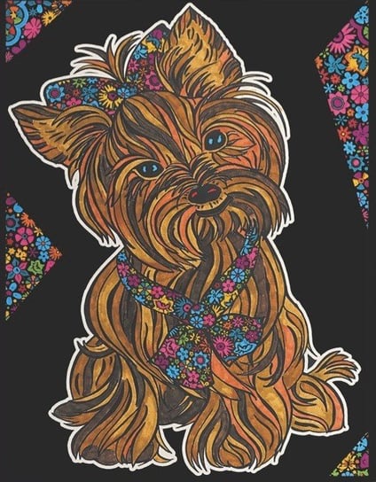 Kolorowanka welwetowa, Yorkshire Terrier Painting Velvet