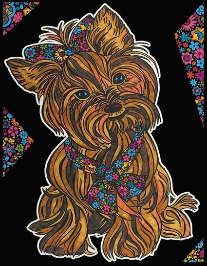 Kolorowanka welwetowa, Yorkshire Terrier Painting Velvet