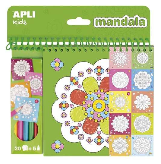 Kolorowanka z kredkami Apli Kids - Mandala APLI Kids
